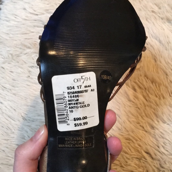 BCBG Antique Gold Heels - Picture 3 of 5